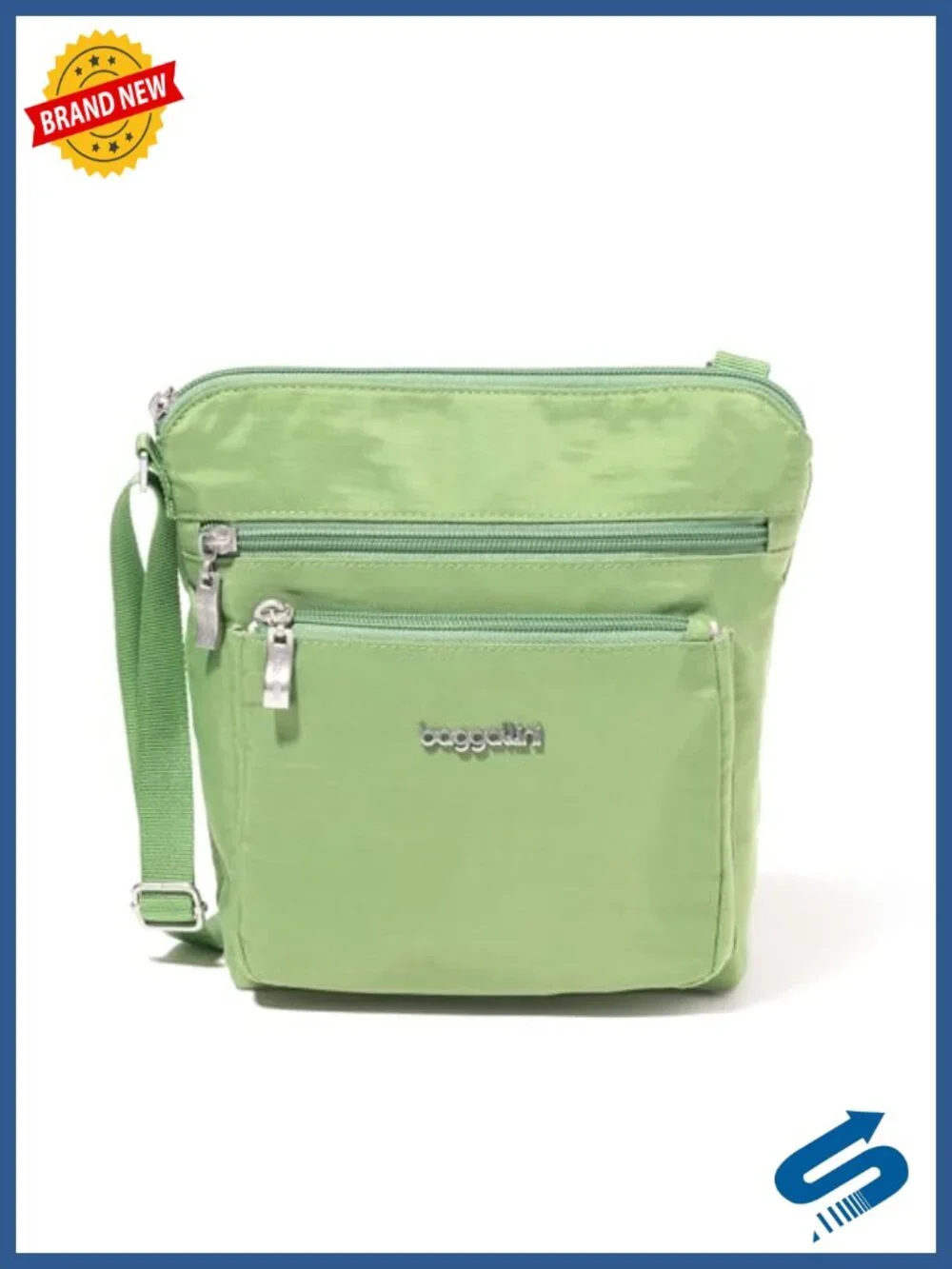 Lightweight Water-Resistant Nylon Crossbody Travel Purse with RFID Wristlet